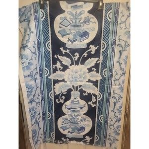 Vintage Scotchguard Blue/White Fabric 54" X 70"